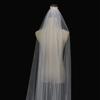 Bridal Veil with Comb Single Layer Sheer Wedding Tulle 118" Chapel Veils