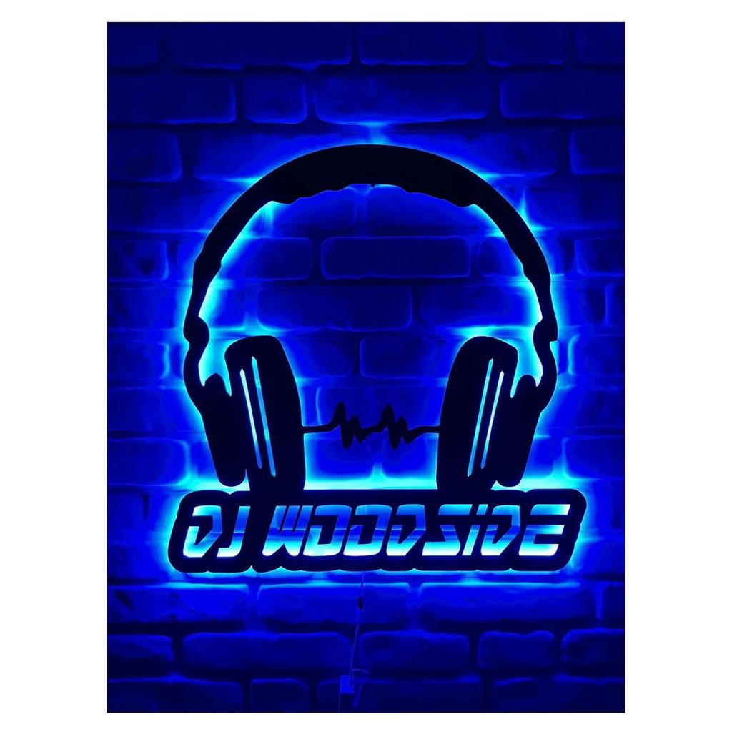 Metal Tin Signs Lighting DJ Wall Decoration Plaque Vintage Art Poster Iron Painting for Man Cave Home Cafe Game Room Club Bar