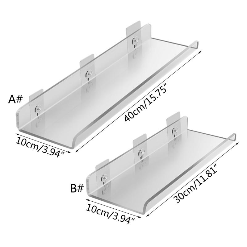 Akrylátové plovoucí police Nástěnný úložný stojan Dětská knihovnička Neviditelné stojany na koření Stojan s displejem Lemy Nástěnné police