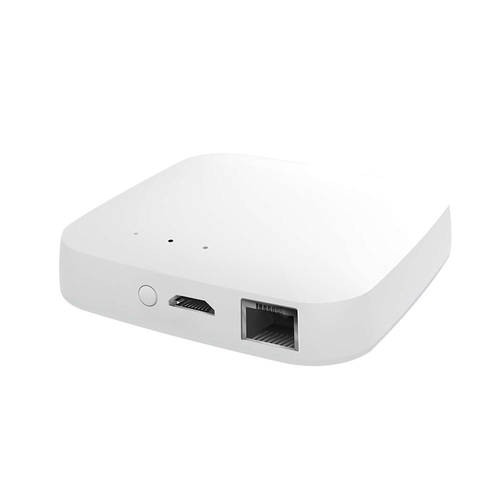 

MoesHouse Tuya Mini Zigbe / Bluetooth Двухрежимный концентратор шлюза Приложение Пульт дистанционного управления Функция синхронизации Звуковой световой сигнализации Голосовое управление с Alexa Google Home