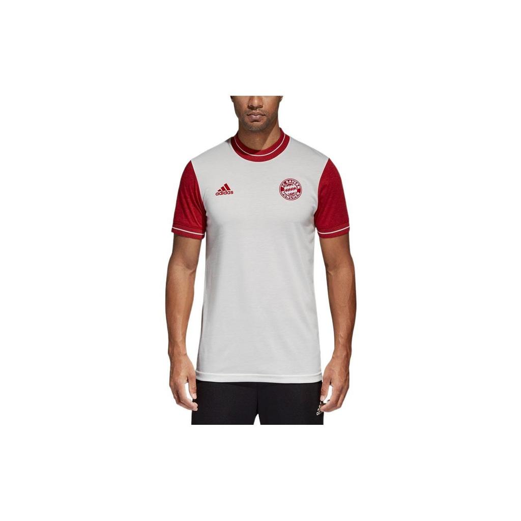 Adidas FC Bayern Munich Icon Jersey Sport Short Sleeve Men Tops White CV8100