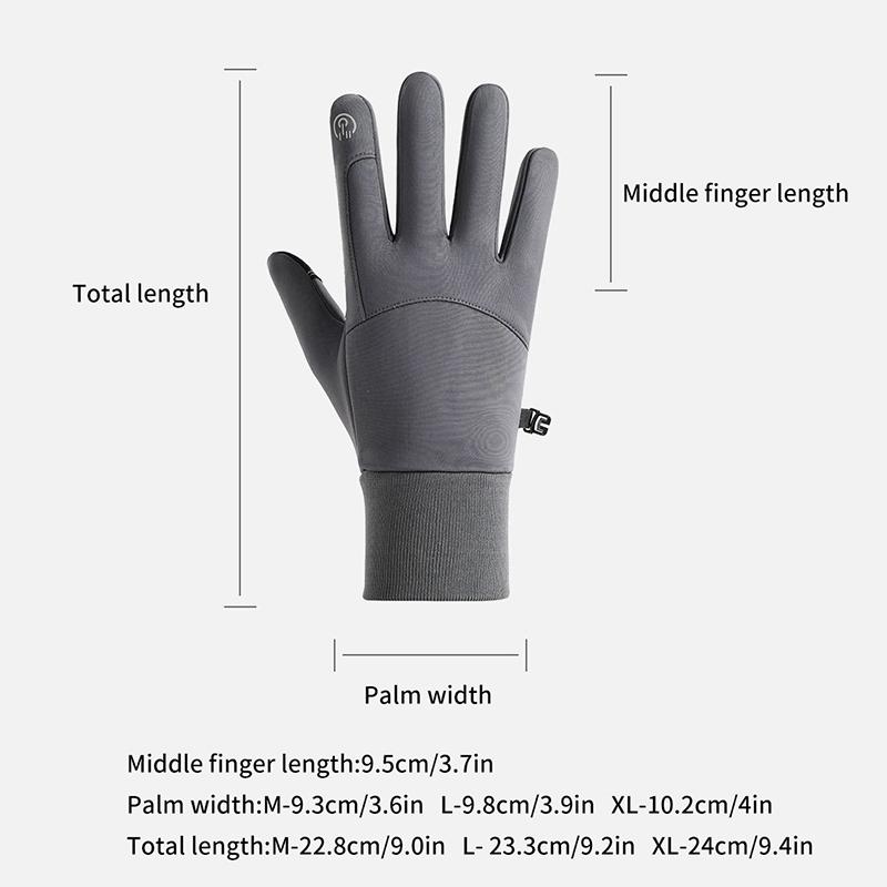 1Pair Men's Winter Touchscreen Gloves, Waterproof, Anti-Slip Tactical Gloves For Cycling, Fitness, Hiking, Outdoor Training