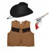 Sheriff Costume Revolver Cowboy Hat 116-128