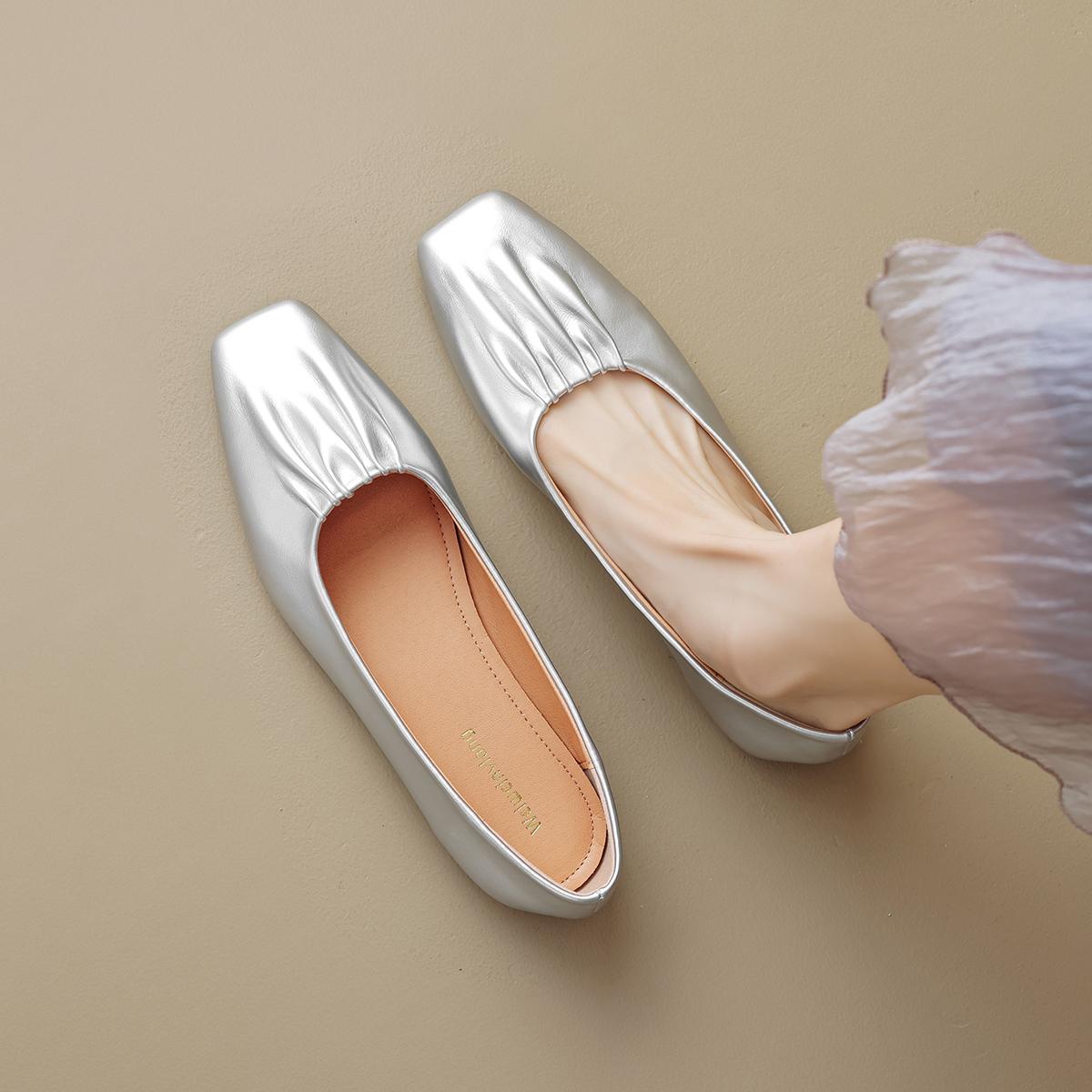 Мода 2024 Весна и Осень Женская Модная Обувь Корейский Стиль Вечерние и Офисные Туфли — фото 3