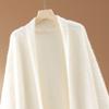 High-end Women's Mink Fleece Knitted Cardigan Autumn WinterThick Warm Plush Knitted Long Coat
