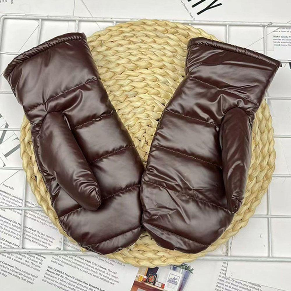 Waterproof Cycling Skiing Gloves Suede Soft Full Fingers Mittens Luxury Winter Gloves  Outdoor