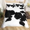 Cowhide Sunflower Duvet Cover Western Farm Animal Skin Bedding Set Microfiber Cow Fur Comforter Cover Twin For Boys Girls Room