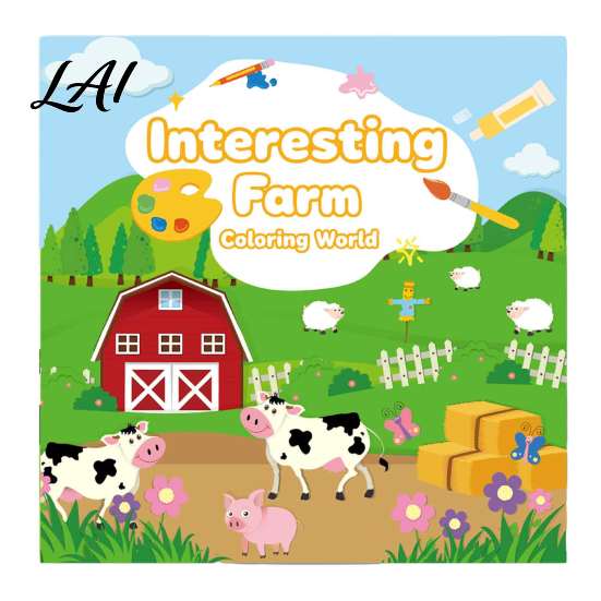 Compact Activity Book for Travel Children's Coloring Book with Cute Animal Theme Thick Paper Sketchbook Kids Preschool Painting Practice
