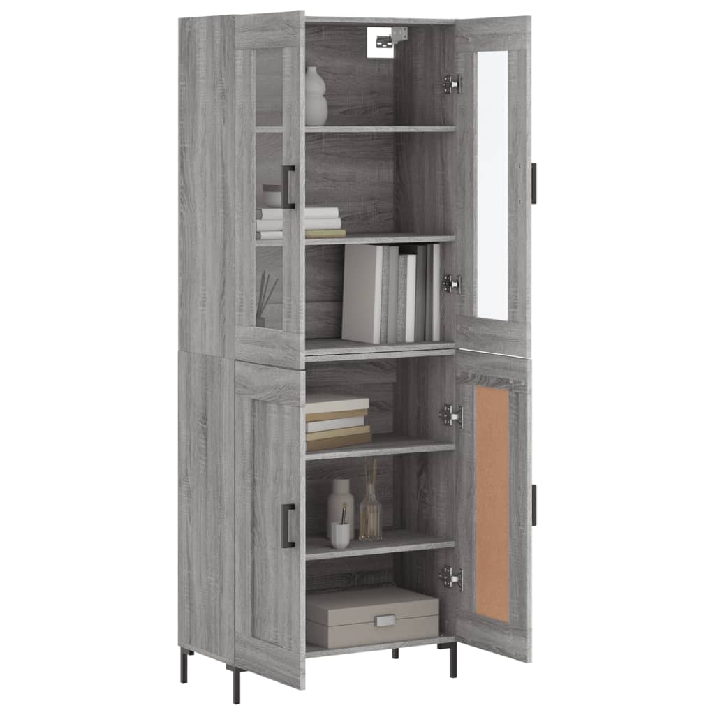 Highboard Gray Sonoma 69.5 x 34 x 180 cm Particleboard
