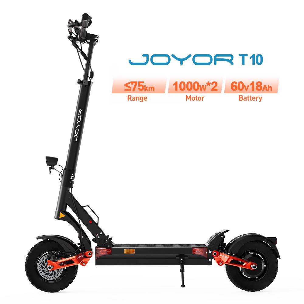 Electric Scooter Foldable Joyor T10 1000Wx2 Dual Motor Electric Scooter For Adult Top Speed 60Km/h 60V 18AH Range 75Km Load 120kg