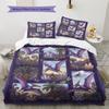 Retro Oil Painting Animals Pattern Bedding,Quilt Set Quilt Cover Pillowcase Home Birthday Gift (1 * Duvet Cover + 2 * Pillowcase, Without Core)