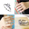 Elegant Womens Geometric White Copper Ring With Faux Diamond For Weddings And Engagements