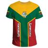 National Emblem Pattern 3D Digital Printed Men's Fashionable Round Neck Short Sleeved T-shirt