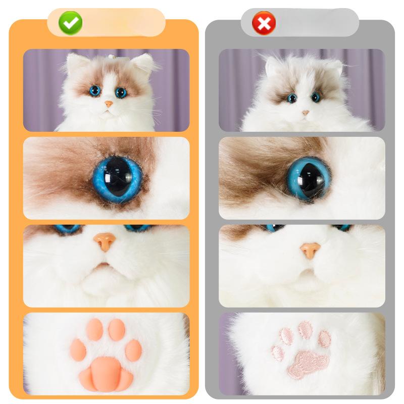 Cute Stuffed Cat Doll Backpack Animal Shaped Plush Cat Backpack for Boys Girls Children School Bag Anniversary Birthday Gift