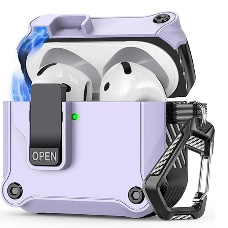 Lock Shockproof Cover For AirPods Pro 3 Case For AirPods Pro 3 3rd Pro3 Generation Protective Cases Coque for Men Women