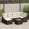 VidaXL 6-piece Garden Sofa Set with Grey Cushions In Synthetic Rattan 3346798