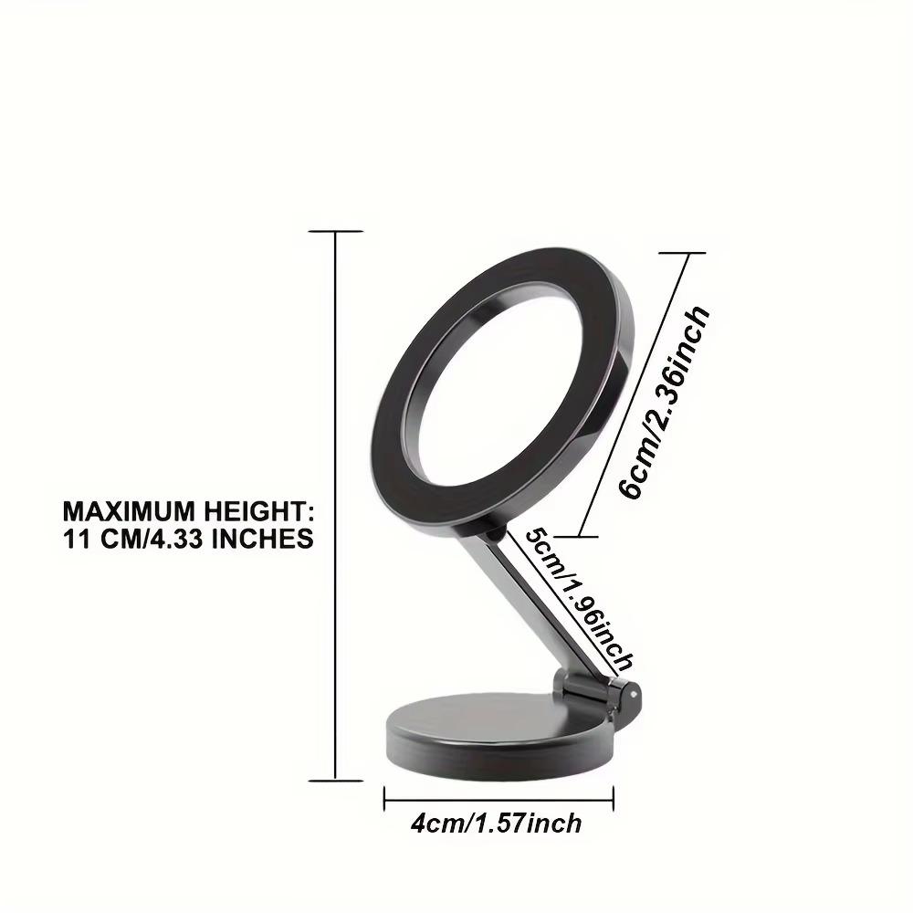 Portable Magnetic Phone Stand Adjustable Car Mount Holder 180° Foldable Design