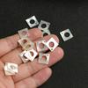 12mm White Mother of Pearl Square Shell Beads for DIY Jewelry Making