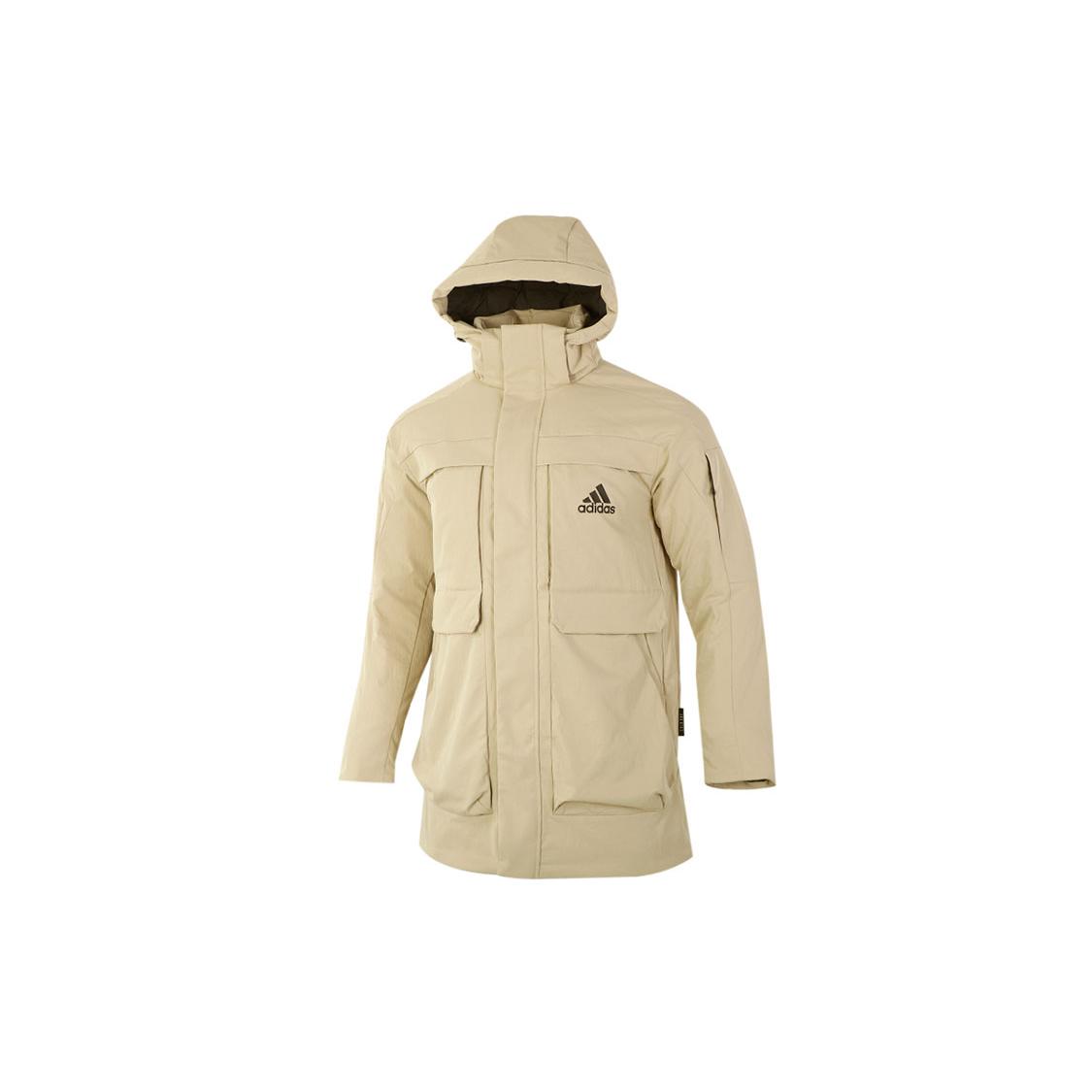 

New Adidas Down Jackets Men Khaki GN9837 M