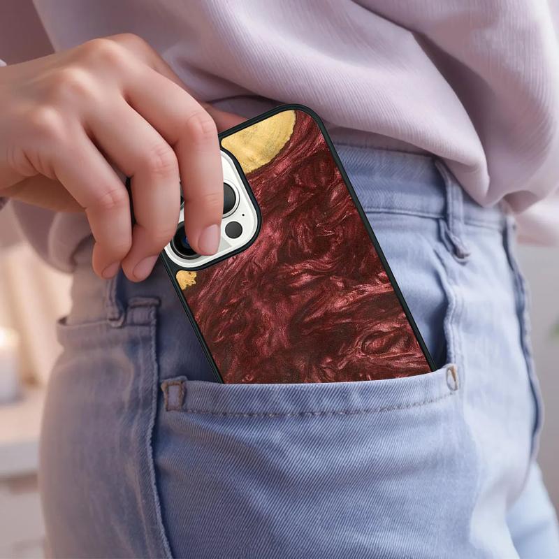 Wood Resin Marble soft Phone Case For iPhone 17 Air 15 16e 14 13 Pro Max Coque 12 11 Pro Max PLUS cover