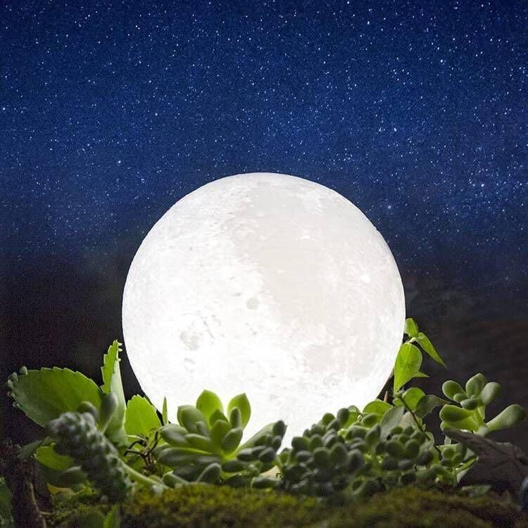 TOOGE Indirect Lighting, Stylish Present, Popular for Women, Moon Light [4th Generation], 3D Print, USB Charging, Touch Dimming, Stepless Dimming,