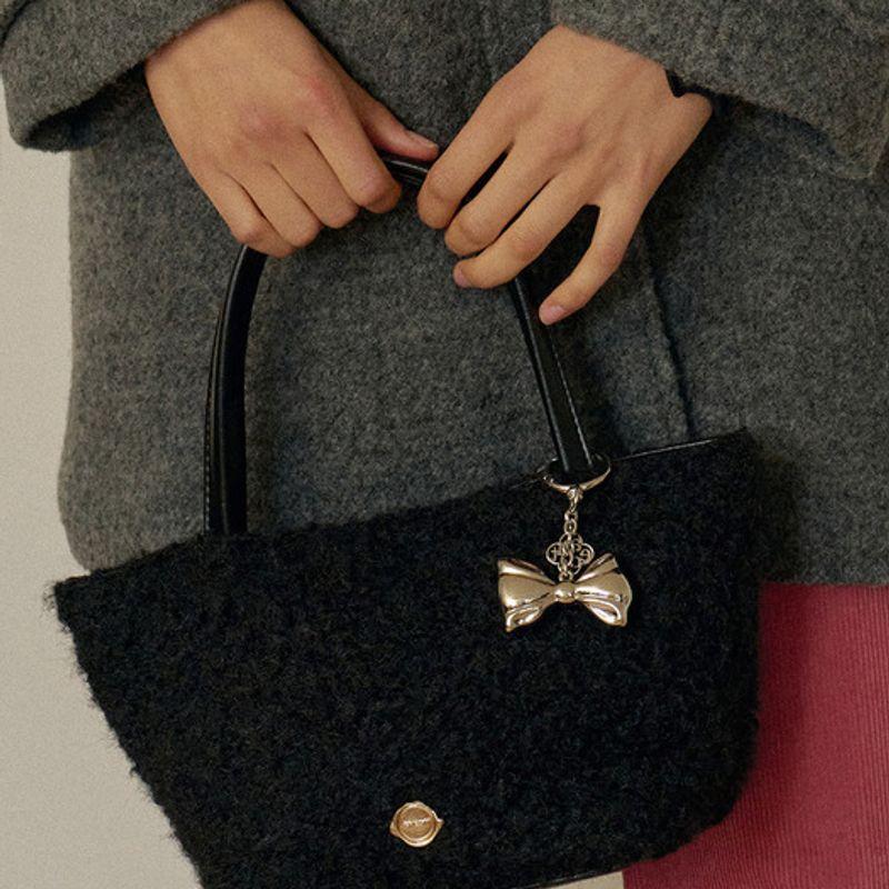 

ANEDIT T Ribbon Logo Key Ring_Silver SILVER