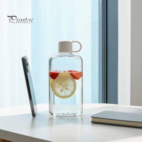 Portable Flat Flask Cup Tritan Water Bottle, Lightweight Slim Design, Large Reusable Plastic Vessel Capacity Leakproof Kettle, for Outdoor Hiking