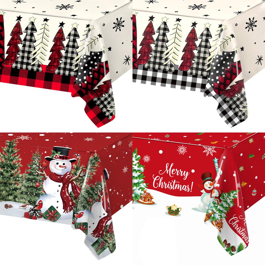 Christmas Plastic Tablecloth Merry Christmas Decorations For Home Table 2026 Navidad Noel Xmas Decor Happy New Year Gift 2026