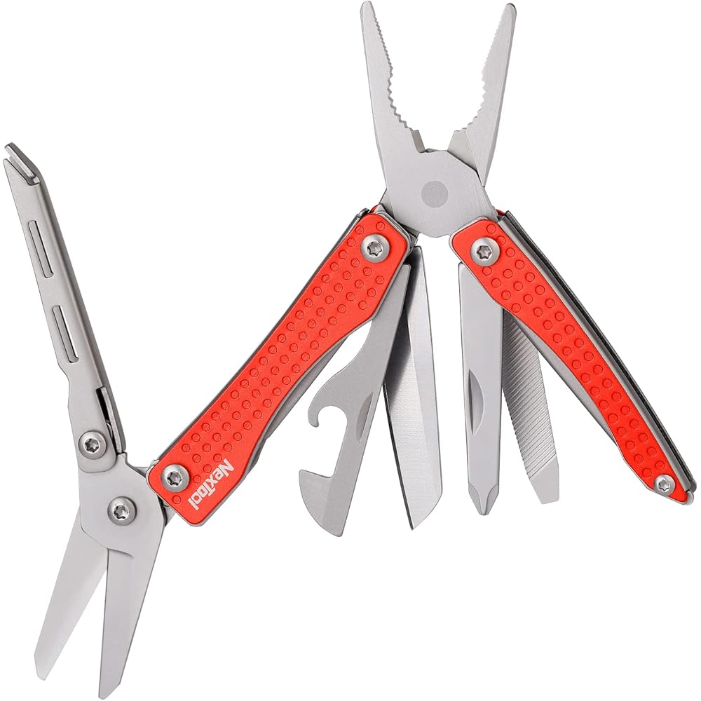 

NexTool Mini Flaship Multi-Tool 10-in-1 Folding Pliers Stainless Steel Portable Pocket Size Red