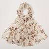Korean Style Luxury Women Spring And Summer Metallic Daisy Flower Long Scarves Pashmina Female Shawl Hijab
