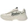New MLB Big Ball Chunky Anti-Slip Wear-Resistant Low-Top Chunky Sneakers Unisex Beige 3ASHC025N-50IVS