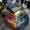 Dragon Artwork Round Area Rug,Carpet Rug for Living Room Bedroom Sofa Playroom Decor,Non-slip Floor Mat
