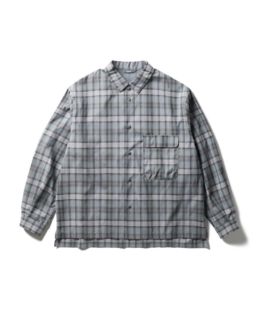 Snow Peak Fade Check Breezy Shirt Long Size M SH-26SU002 - Tops, Shirts, Sleeve, Men's & Women's, GREIGE,