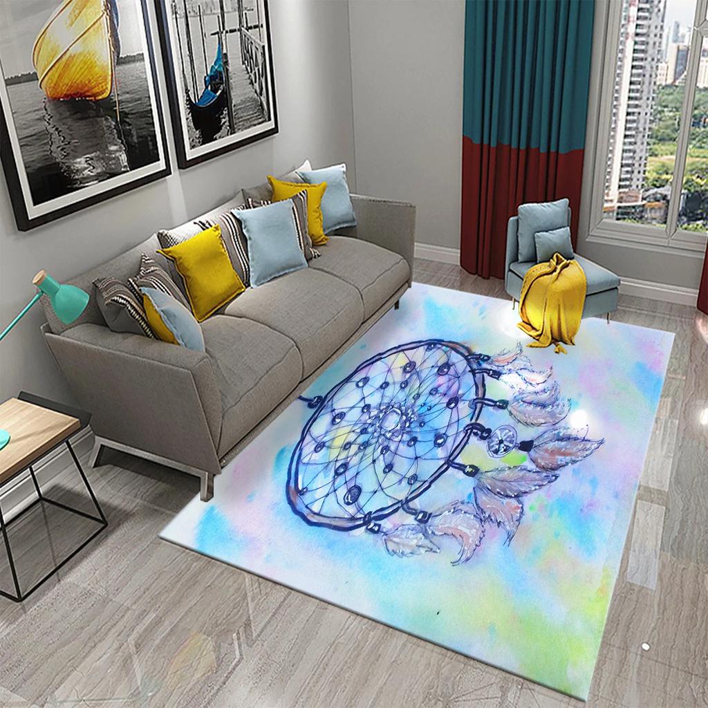 3D Traumfänger Teppiche Böhmischer Stil Bereichsteppich für Badezimmer Küche Eingang Rutschfeste Matte Schlafzimmer Wohnzimmer Dekor Bodenteppiche