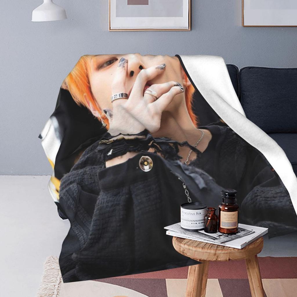 Mingi Ateez - Spin Off From The Witness Halazia Blankets Flannel Sofa Throw Blanket Warm for Home Bedroom Throws Bedspread