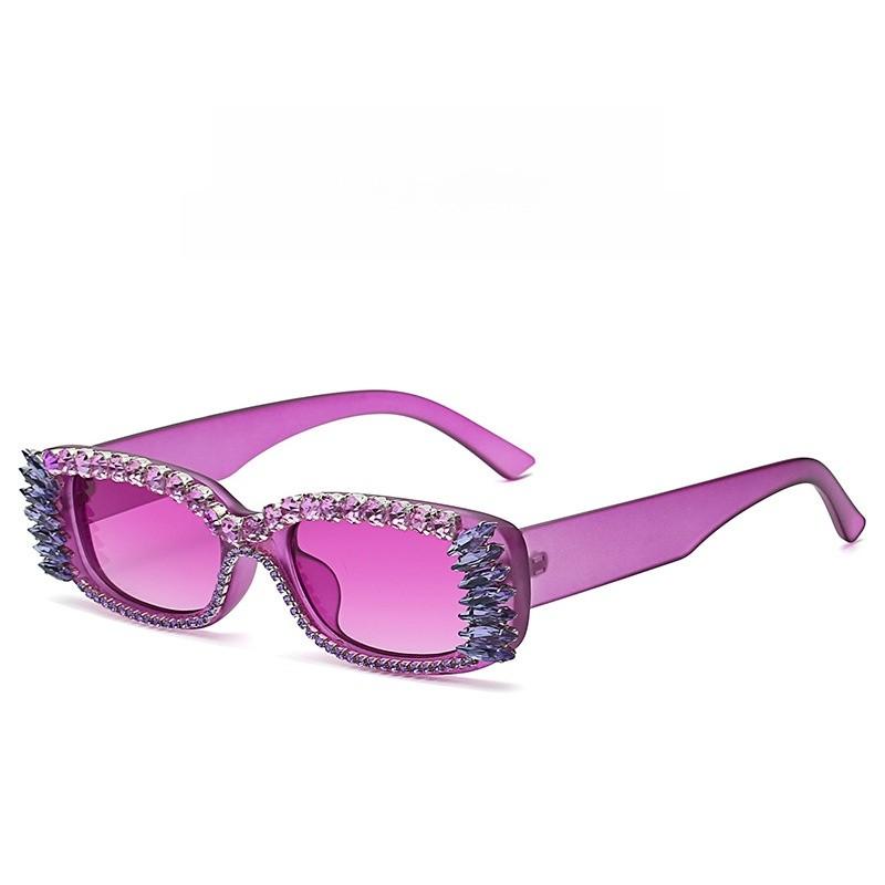 Womens Square Pc Sunglasses With Gradient Lenses For Festivals And Casual Wear