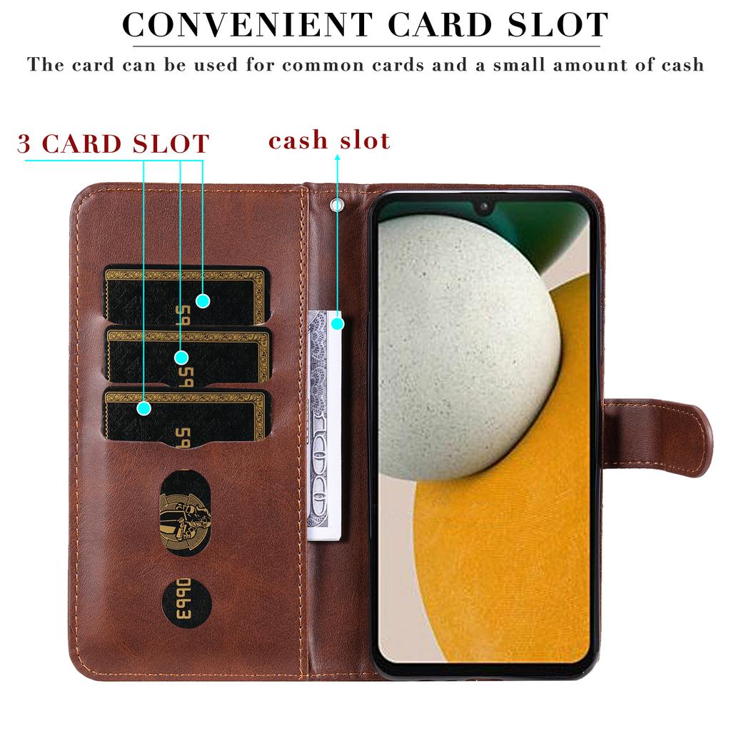 For Samsung Galaxy A15 4G Case Zipper Pocket Wallet PU Leather Phone Cover