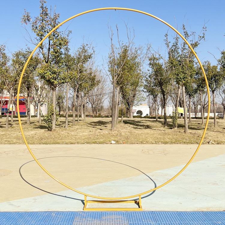 Gold Wedding Balloon Arch Stand with Round Square Base