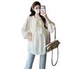 Versatile Long Sleeve Korean Style Maternity Doll Shirt for Spring/Autumn 2026