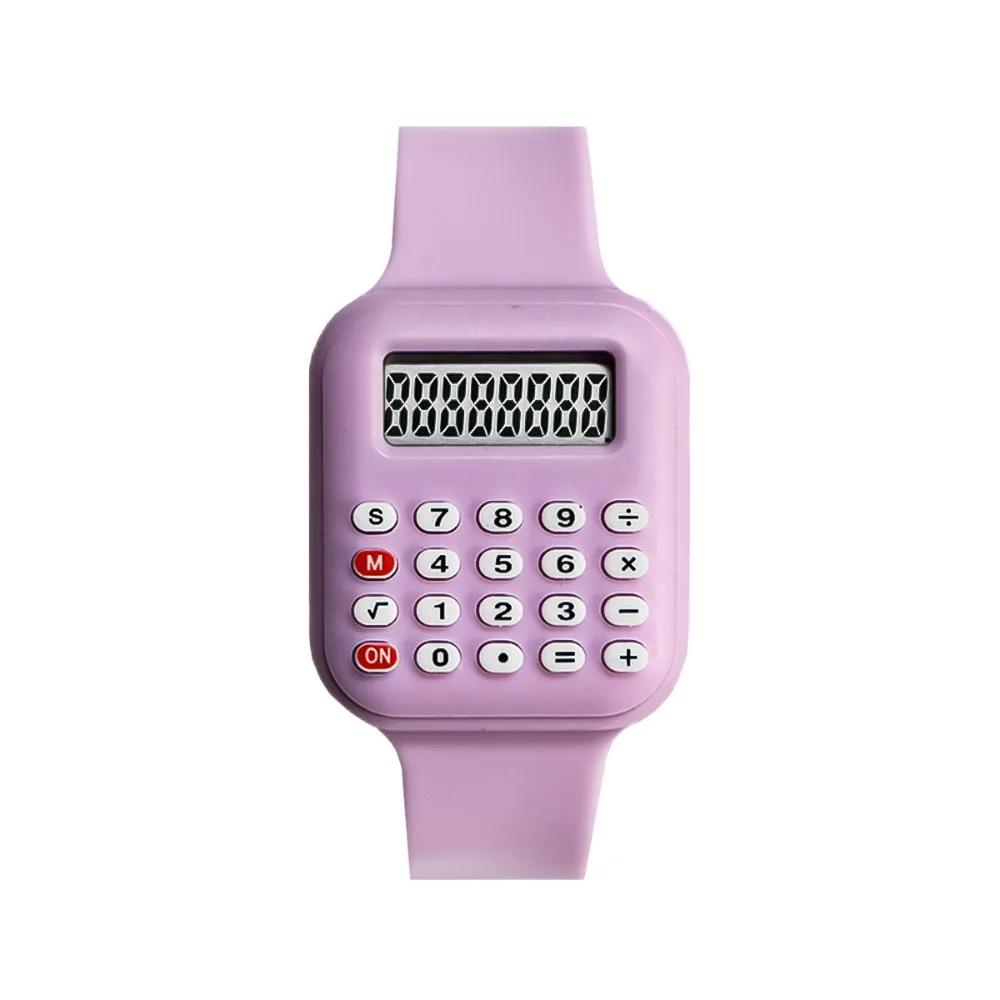 Date Display Micro Calculator Watch Multifunctional Cartoon Electronic Digital Calculator Sports Electronic Watch Boys Girls
