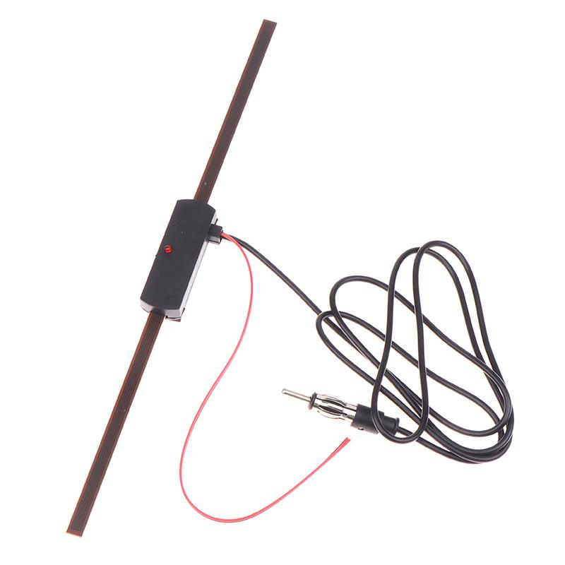 

Автомобильный усилитель сигнала AM FM-радио антенны, усилитель сигнала 12 В, универсальное лобовое стекло автомобиля, усилитель электронной радиоантенны, автомобильные аксессуары чёрный