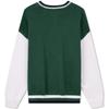Tommy Hilfiger Cotton College Style Retro Color Block Embroidered Loose V-Neck Knit Sweater Unisex sweater Green White DM0DM18366