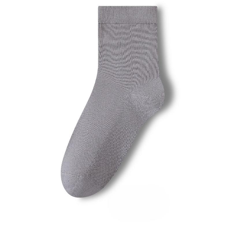 Graphene Socks Men's 10A Antibacterial, Warm and Deodorizing Mid-calf Solid Color Autumn and Winter Warm Socks