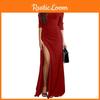 Elegant Women Casual Long Sleeve Patchwork Sequined Off Shoulder Pullover Dress