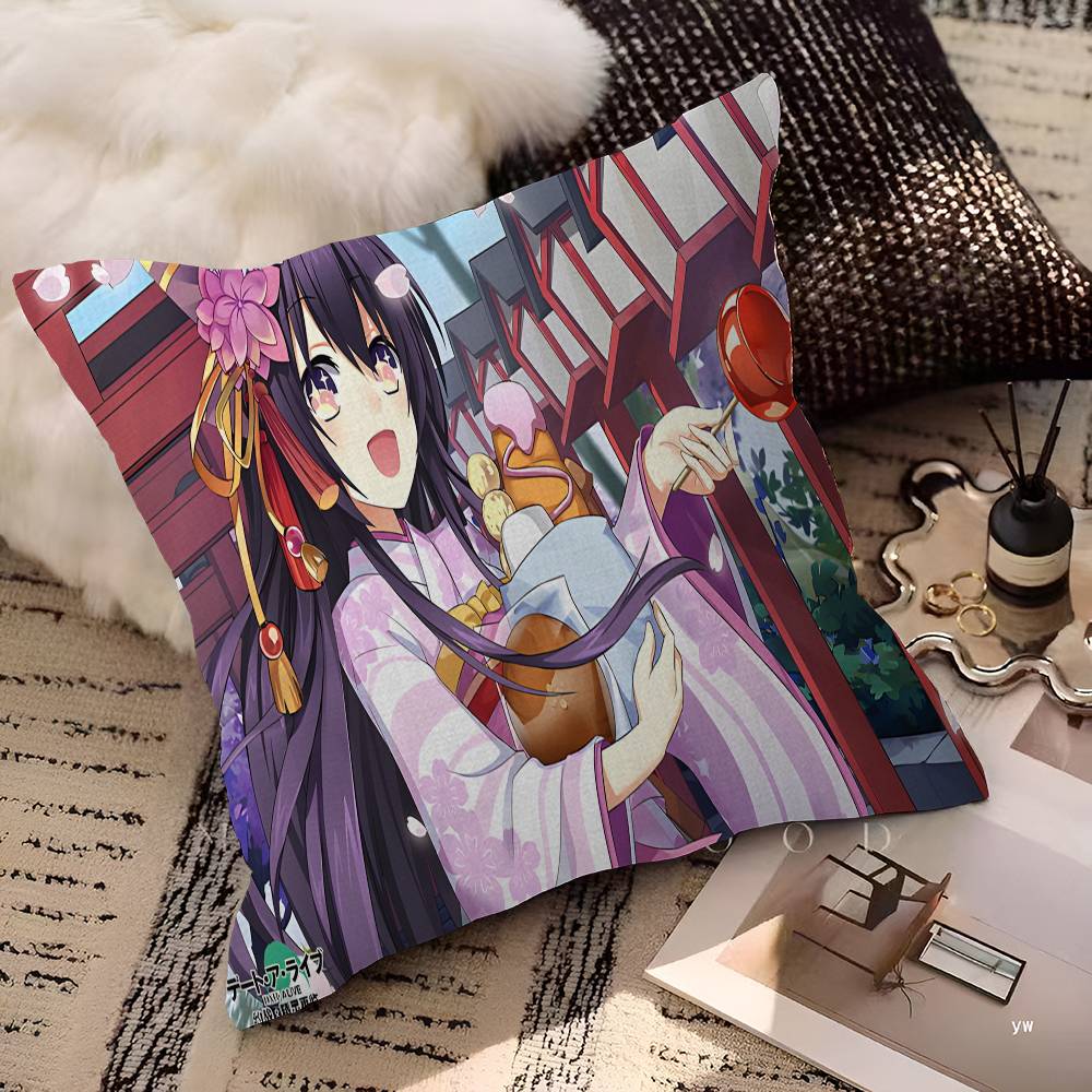 DATE A LIVE Anime Pillow Gift Home Office Decoration Pillow Bedroom Sofa Car Cushion CoverPillow Case