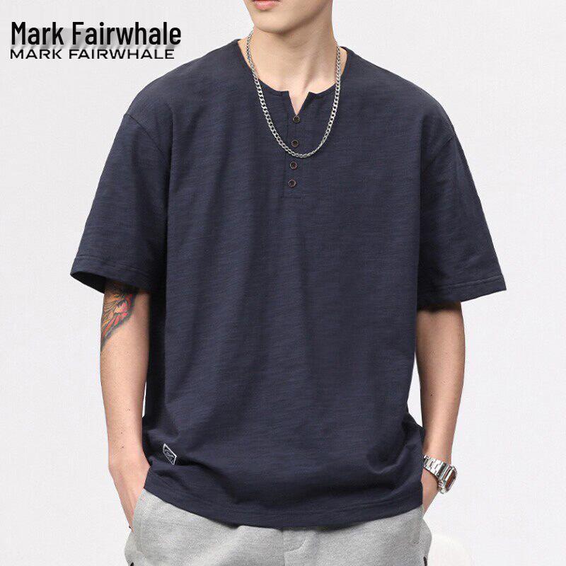 Mark Fairwhale Men's Summer Loose Short-Sleeve T-Shirt