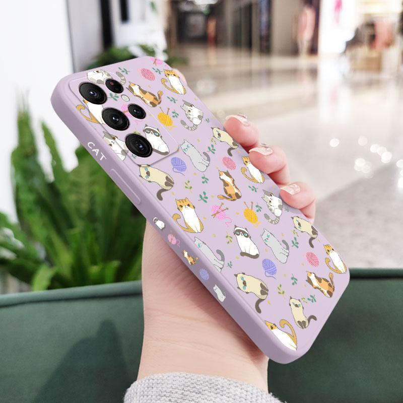 

Simple Cat Phone Case For Samsung Galaxy S26 Plus Ultra Silicone Cover Galaxy S26