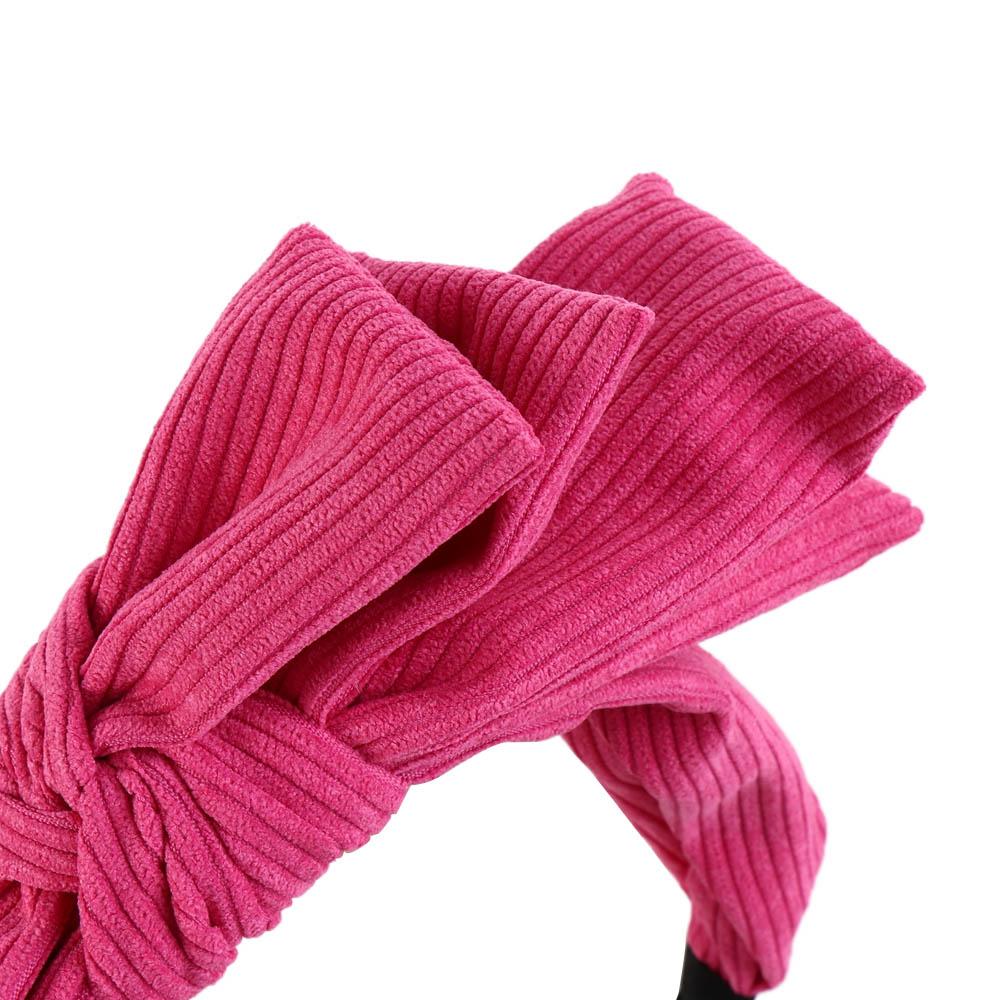 Large Bowtie Hair Hoop Corduroy Wash Face Hairband Fashion Bowtie Headband  Girl