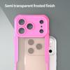 For iPhone 17 Pro Case PC+TPU Semi-Transparent Frosted Finish Protective Phone Cover