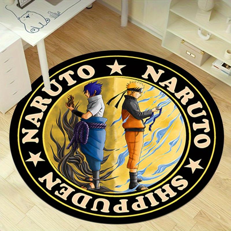 1 szt. Okrągły dywanik tematyczny Anime Naruto Shippuden - Wystrój domu, Okrągła mata do biura, Prezent zewnętrzny dla fanówRC2779